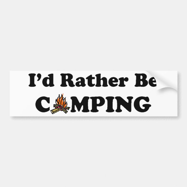 Ich würde eher Campings-Lagerfeuer sein Autoaufkleber (Vorne)