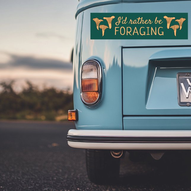 Ich würde eher Chanterelle Mushrooms Fungi essen Autoaufkleber (I'd Rather Be Foraging Chanterelle Mushrooms Fungi Bumper Sticker
)