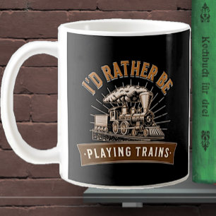 Ich würde eher Dampfzüge-Eisenbahn-Motor spielen Kaffeetasse