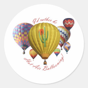 Ich würde eher die im Ballon aufsteigende Runder Aufkleber