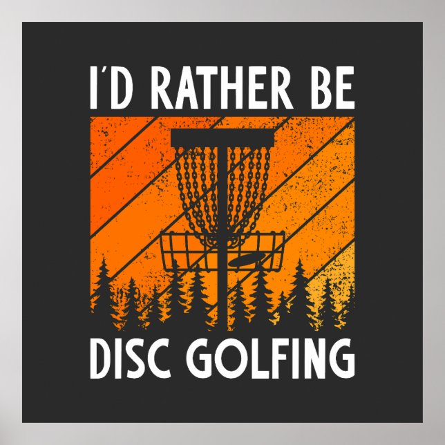 Ich würde eher "Disk Golfing Retro Disk Golf" spie Poster (Vorne)