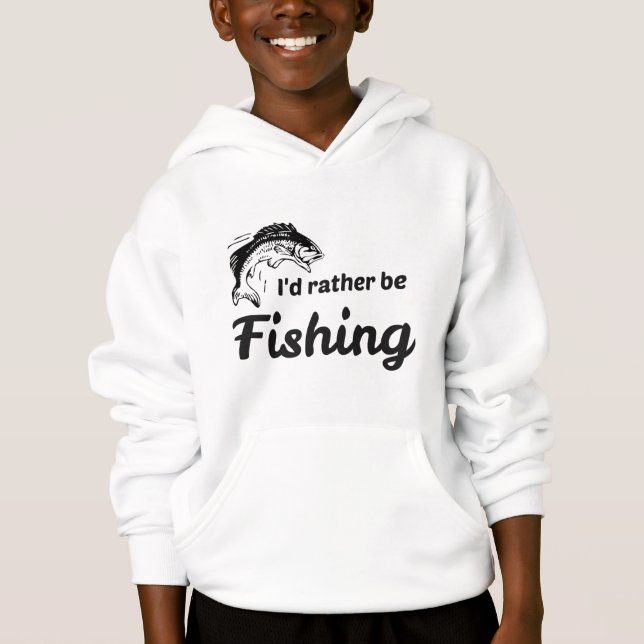 Ich würde eher Fischfang betreiben Hoodie (Vorderseite)