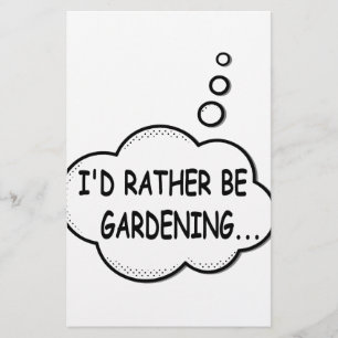 Ich würde eher Gartenarbeit machen Briefpapier
