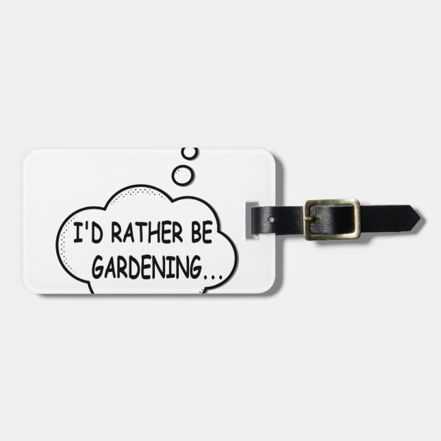 Ich würde eher Gartenarbeit machen Gepäckanhänger (Vorderseite horizontal)