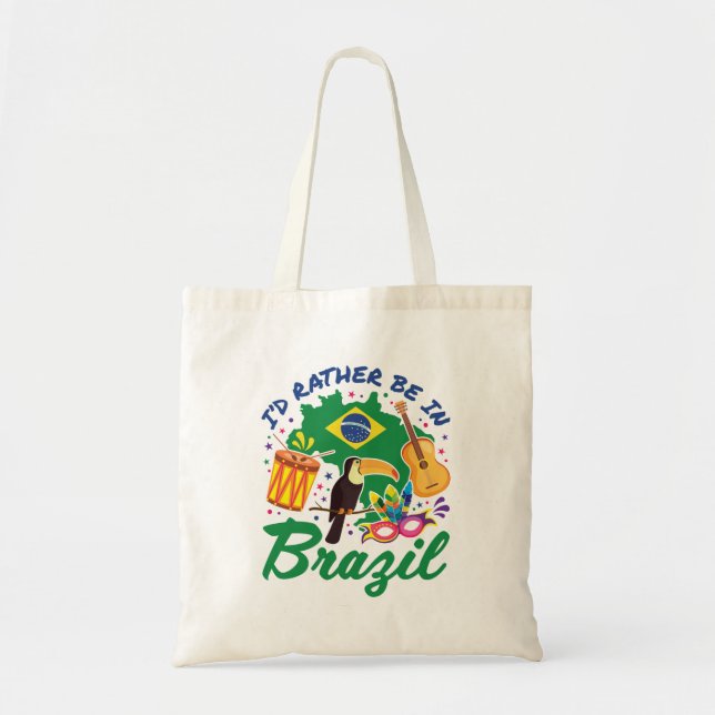 Ich würde eher in Brasilien sein brasilianische Re Tragetasche (Vorne)