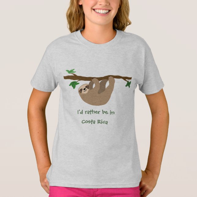 Ich würde eher in Costa Rica sein, personalisiert T-Shirt (Vorderseite)