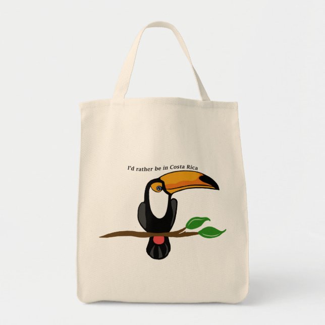 Ich würde eher in Costa Rica sein, toucan Tragetasche (Vorne)