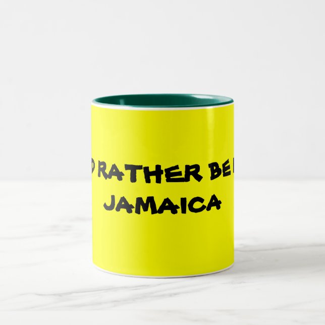 Ich würde EHER IN JAMAIKA SEIN Zweifarbige Tasse (Mittel)