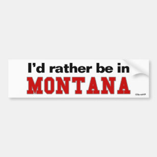 Ich würde eher in Montana sein Autoaufkleber