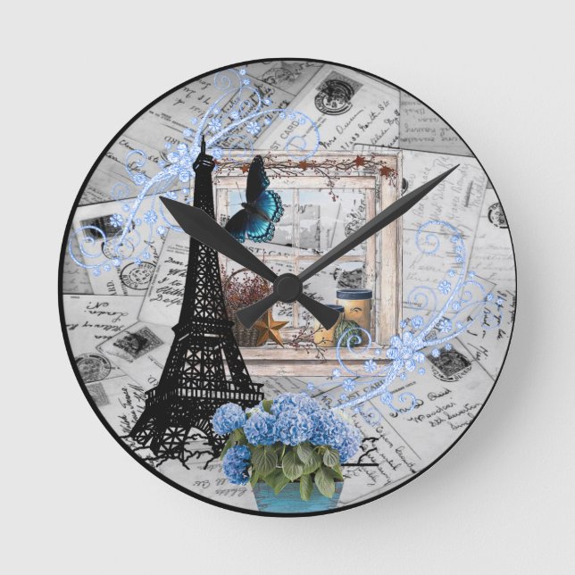 Ich würde eher in Paris-Wanduhr sein Runde Wanduhr (Vorderseite)