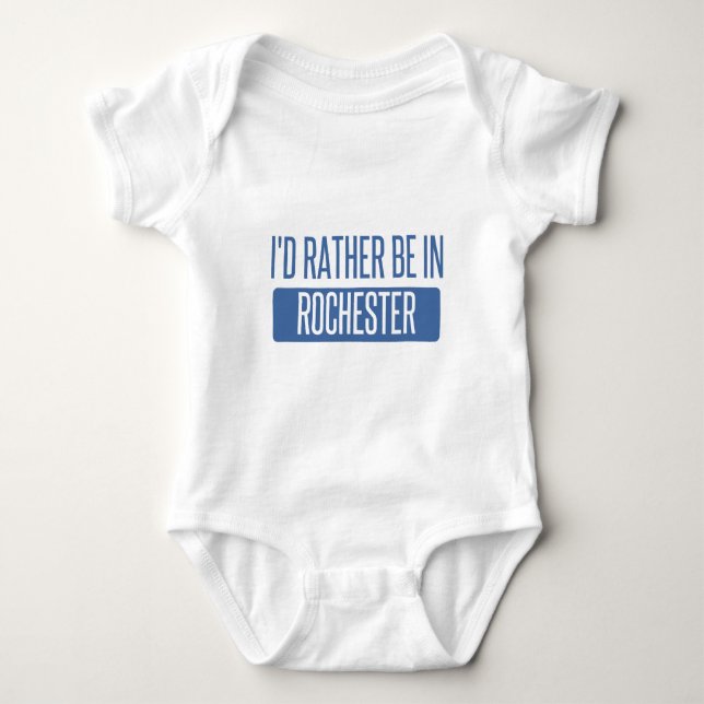 Ich würde eher in Rochester NY sein Baby Strampler (Vorderseite)