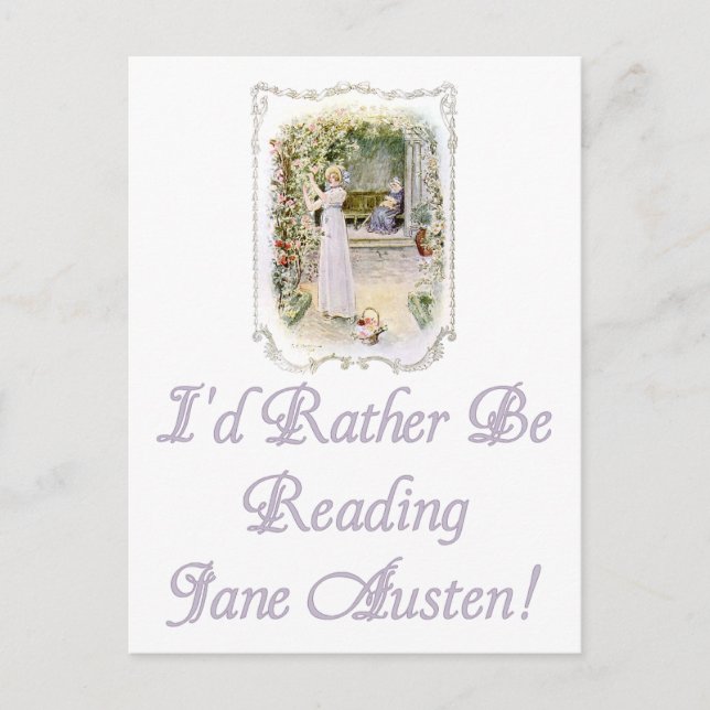 Ich würde eher Jane Austen Postcard lesen Postkarte (Vorderseite)
