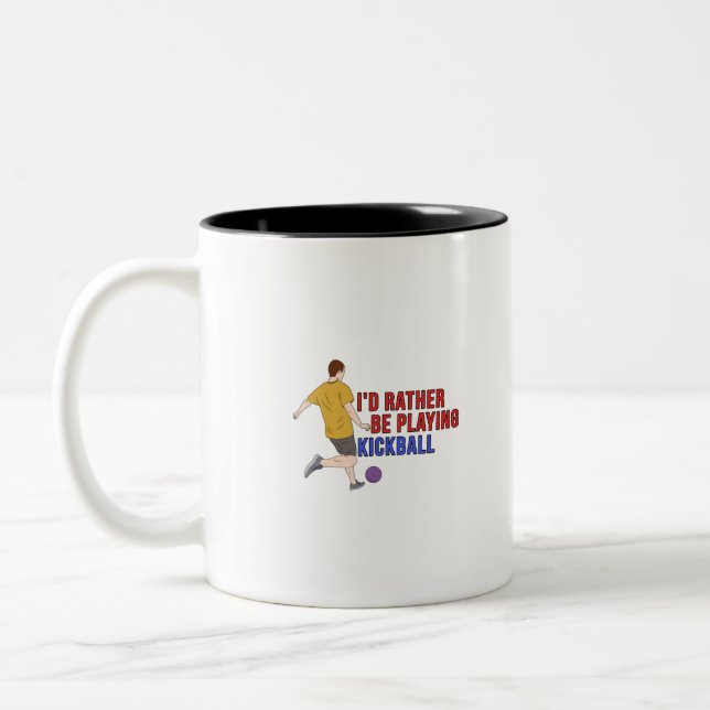 Ich würde eher KickBall spielen Zweifarbige Tasse (Links)