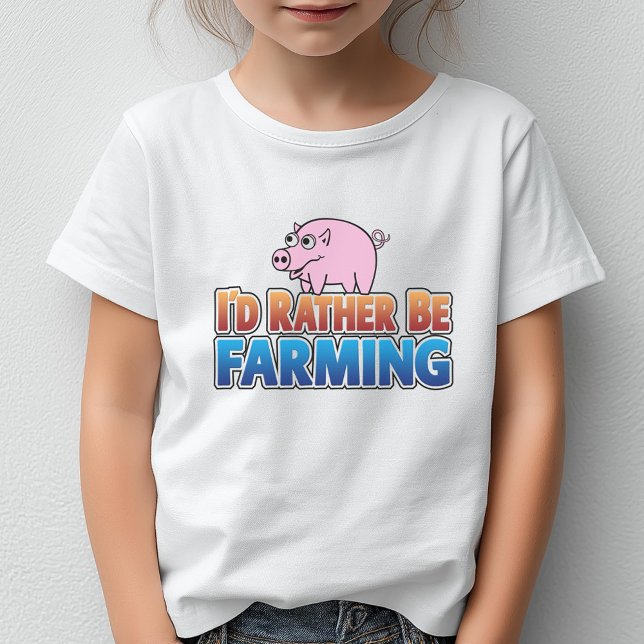 Ich würde eher Landwirtschaft betreiben! (virtuell T-Shirt (I'd Rather Be Farming)