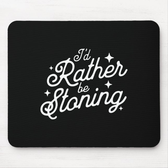 Ich würde eher Leotard Gymnastik-Mama steinigen Mousepad (Vorne)