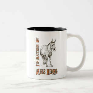 Ich würde eher Maultier-Reitentwurf sein Zweifarbige Tasse