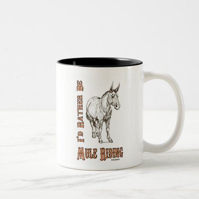Ich würde eher Maultier-Reitentwurf sein Zweifarbige Tasse (Rechts)