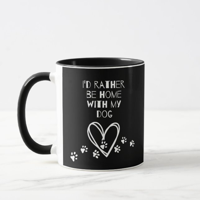 Ich würde eher mit meiner Hundeschülle-Tasse Zuhau Tasse (Links)