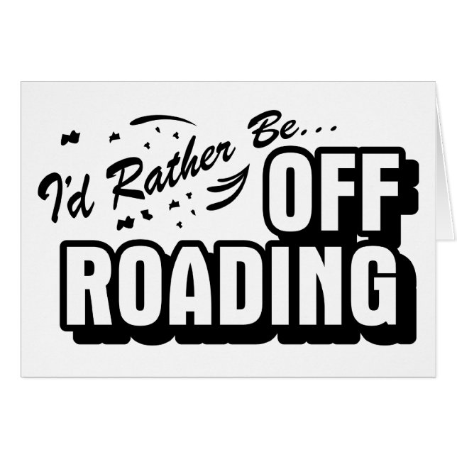 Ich würde eher Off-Roading sein (Vorderseite (Horizontal))