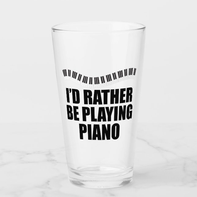 Ich würde eher Piano-Funny-Pianist spielen Glas (Vorderseite)