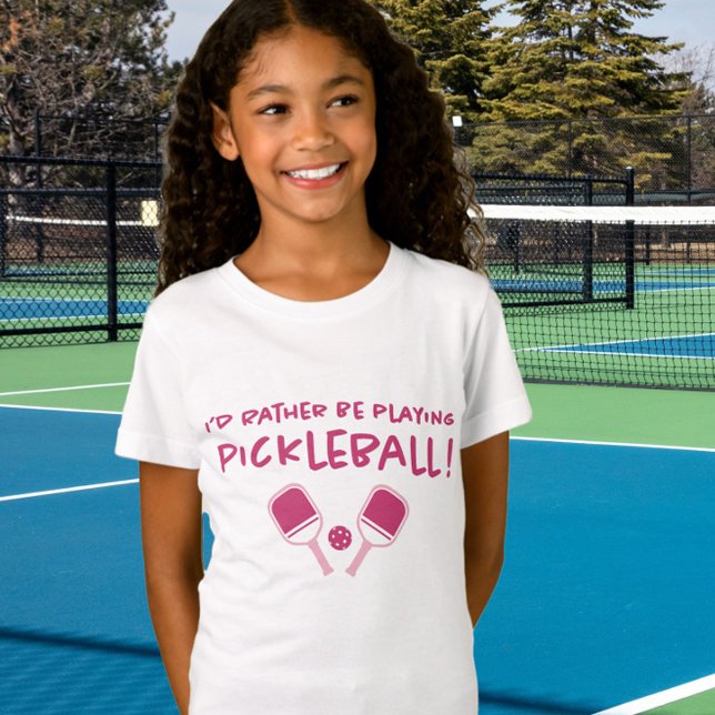Ich würde eher Pickleball Niedlich Girly Pink spie T-Shirt (
by Beach Pause Designs
I'd Rather Be Playing Pickleball Cute Girly Pink T-Shirt)
