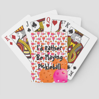 Ich würde eher Pickleball Pink Orange Swirl spiele Spielkarten