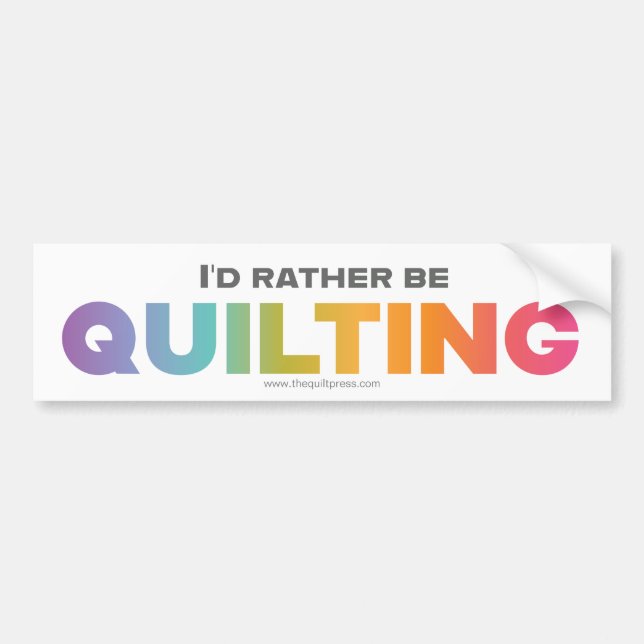 Ich würde eher Regenbogen Ombre Buchstaben quiltie Autoaufkleber (Vorne)