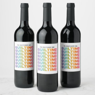Ich würde eher Regenbogen Ombre Buchstaben quiltie Weinetikett