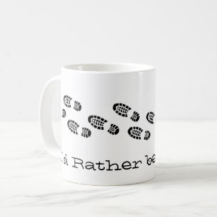 Ich würde eher Schwarz-weiß Spaß mit Wanderstiefel Kaffeetasse