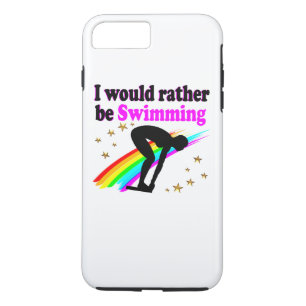 ICH WÜRDE eher SCHWIMMEN PINK RAINBOW DESIGN Case-Mate iPhone Hülle