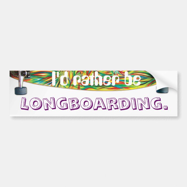 Ich würde eher sein und longboarding autoaufkleber (Vorne)