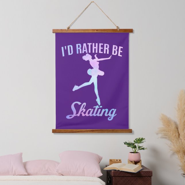 Ich würde eher Skaten sein Wandteppich Mit Holzrahmen (Schlafzimmer)