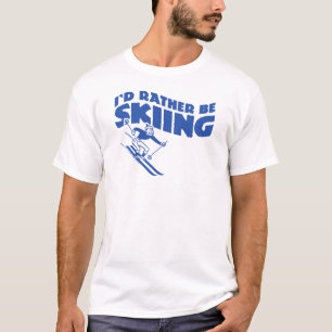 Ich würde eher Ski fahren (männlich) T-Shirt