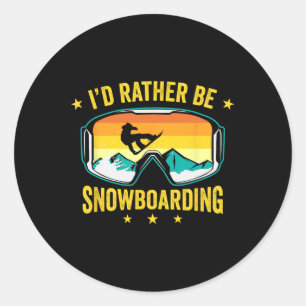 Ich würde eher Snowboarden Wintersport Snowboard Runder Aufkleber