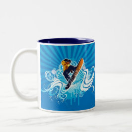Ich würde eher Snowboarding-Tasse sein Zweifarbige Tasse