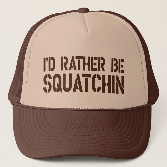 Ich würde eher Squatchin Fernlastfahrer-Hut sein Truckerkappe (Vorderseite)