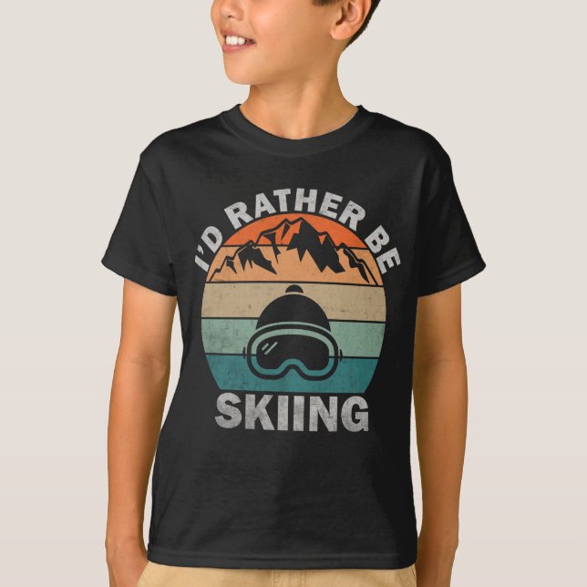 Ich würde eher T - Shirt Skifahren (Vorderseite)