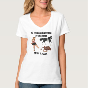 Ich würde eher von meinem Pferd versenkt als von  T-Shirt