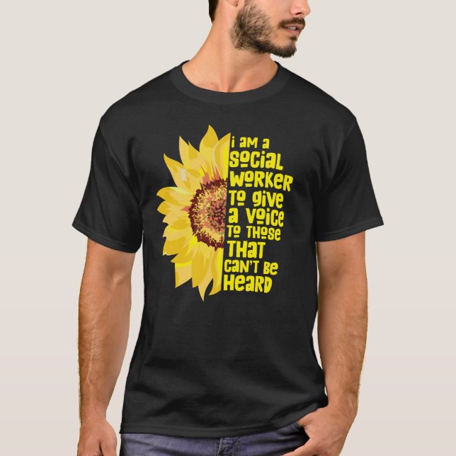 Ich wurde ein Wort für Sonnenblumen-Blume der Sozi T-Shirt (Vorderseite)
