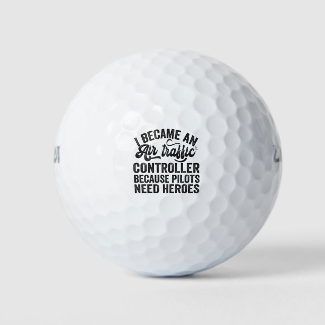 Ich wurde Fluglotsen, weil Piloten Golfball (Vorderseite)