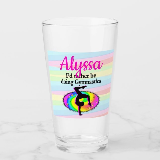 ICH WÜRDE GERADE GYMNASTIK MACHEN GLAS (Vorderseite)