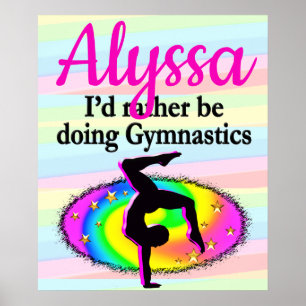 ICH WÜRDE GERADE GYMNASTIK MACHEN POSTER