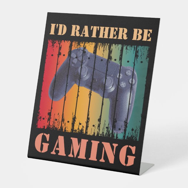ICH WÜRDE GERADE SPIELEN SOCKELSCHILD (Vorderseite)