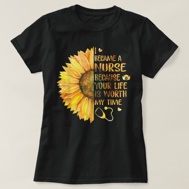 Ich wurde Krankenschwester, weil dein Leben meine  T-Shirt (Design vorne)