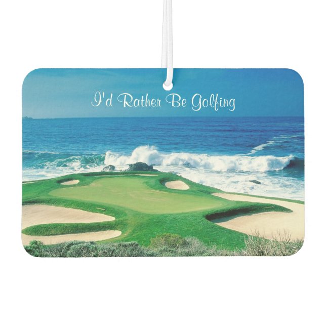 Ich würde lieber Air Freshener Golfspielen Autolufterfrischer (Vorderseite)
