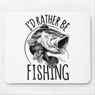 Ich würde lieber angeln gehen Fishing-Shirt Fische Mousepad