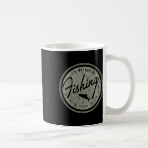 Ich würde lieber angeln! Retro Kaffeetasse
