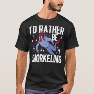 Ich würde lieber Apnoe Diver Scuba Underwa schnorc T-Shirt
