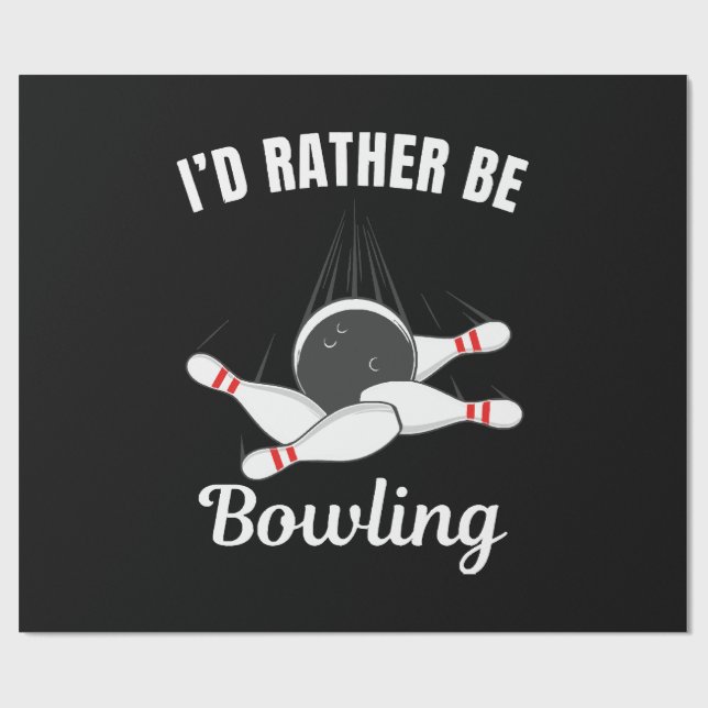Ich würde lieber bowlen geschenkpapier (Flach)