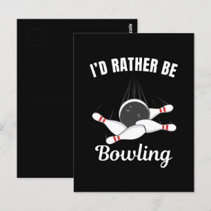 Ich würde lieber bowlen postkarte